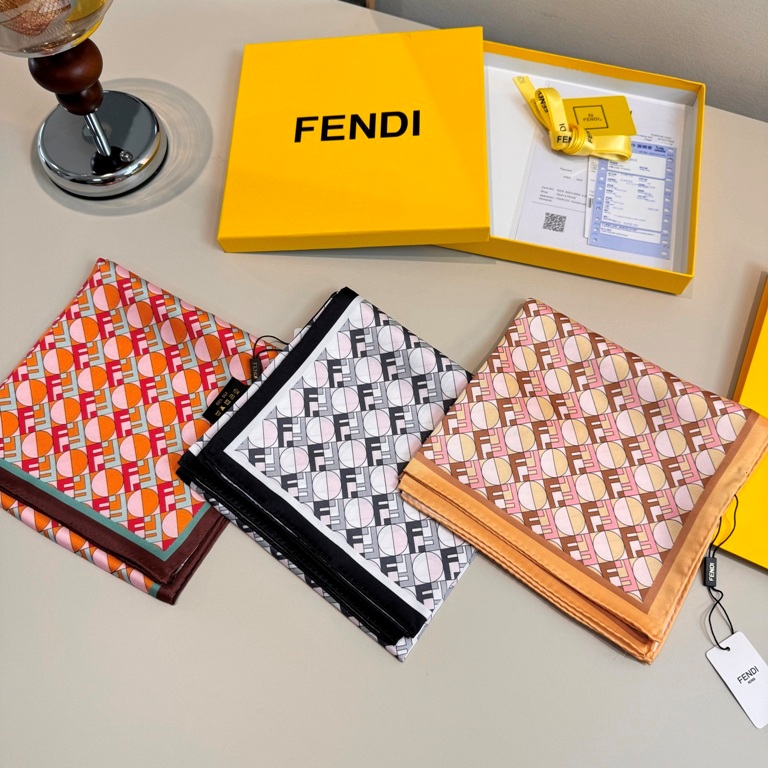 Fendi Single-Sided Silk Scarf-017