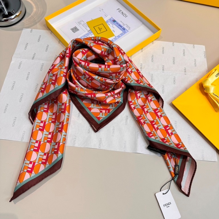 Fendi Single-Sided Silk Scarf-015
