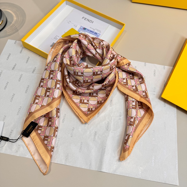 Fendi Single-Sided Silk Scarf-009