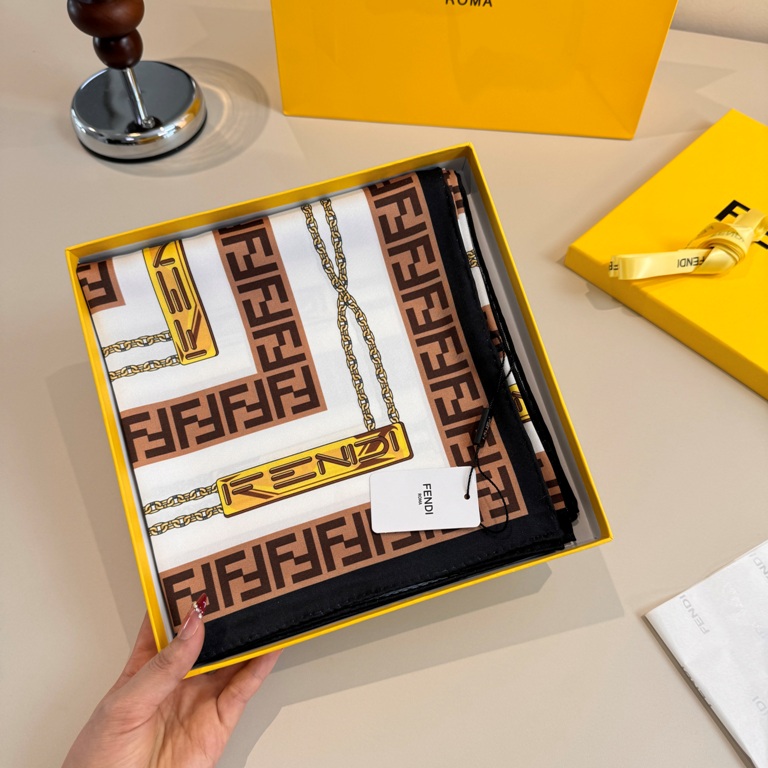 Fendi Single-Sided Silk Scarf-006