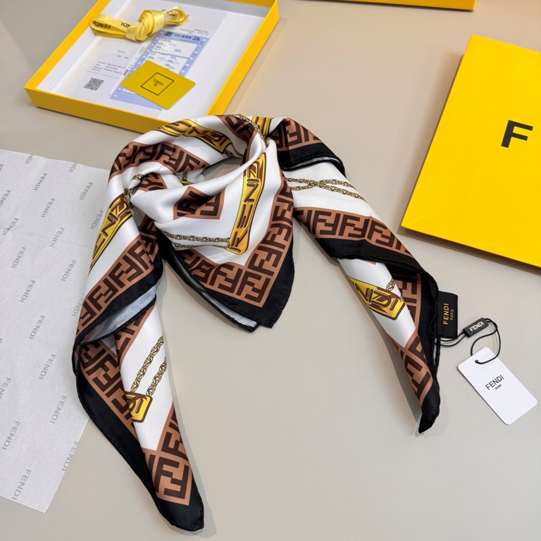 Fendi Single-Sided Silk Scarf-005