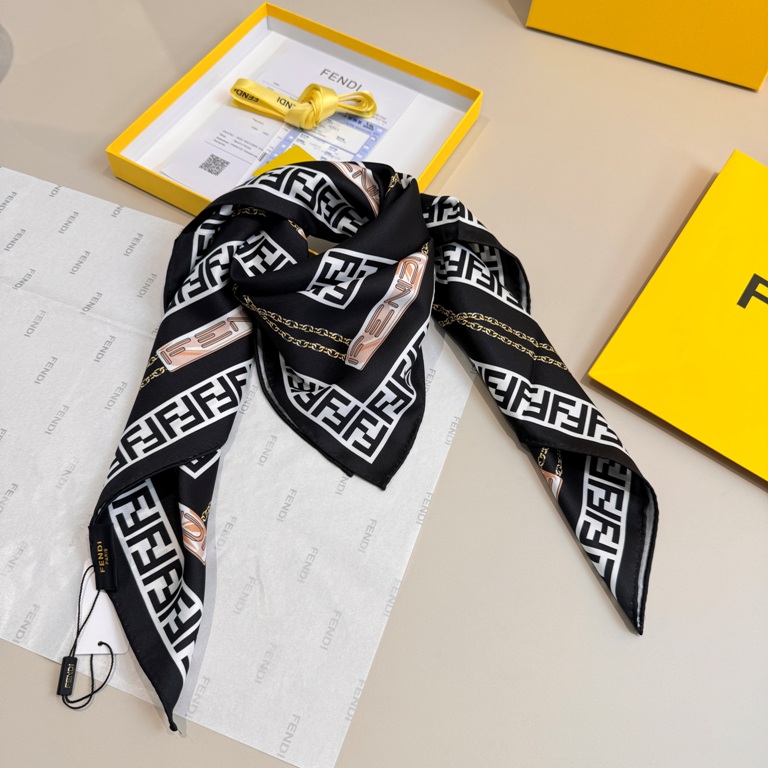 Fendi Single-Sided Silk Scarf-002