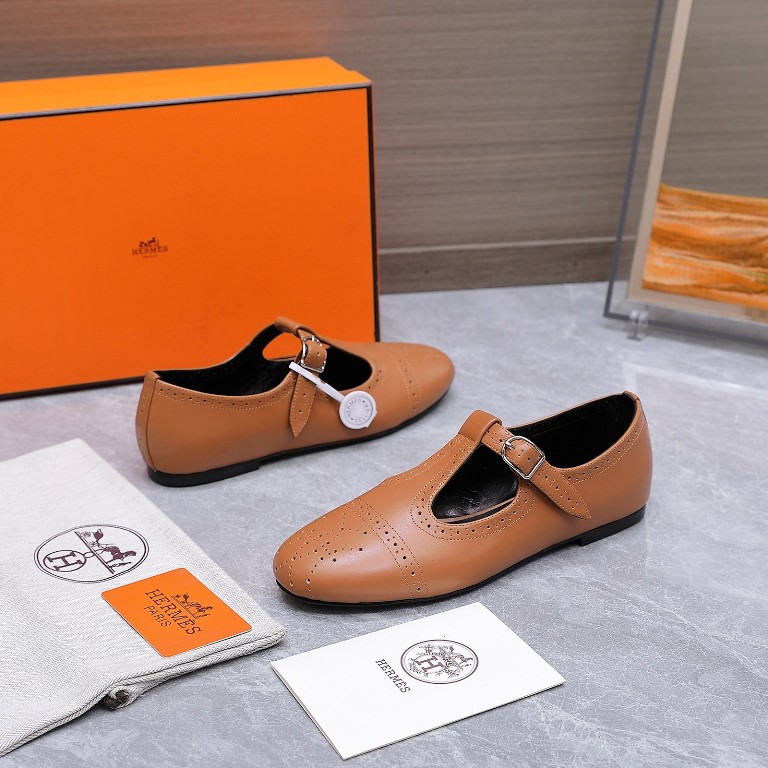 Hermes Mary Jane Shoes(w)--011