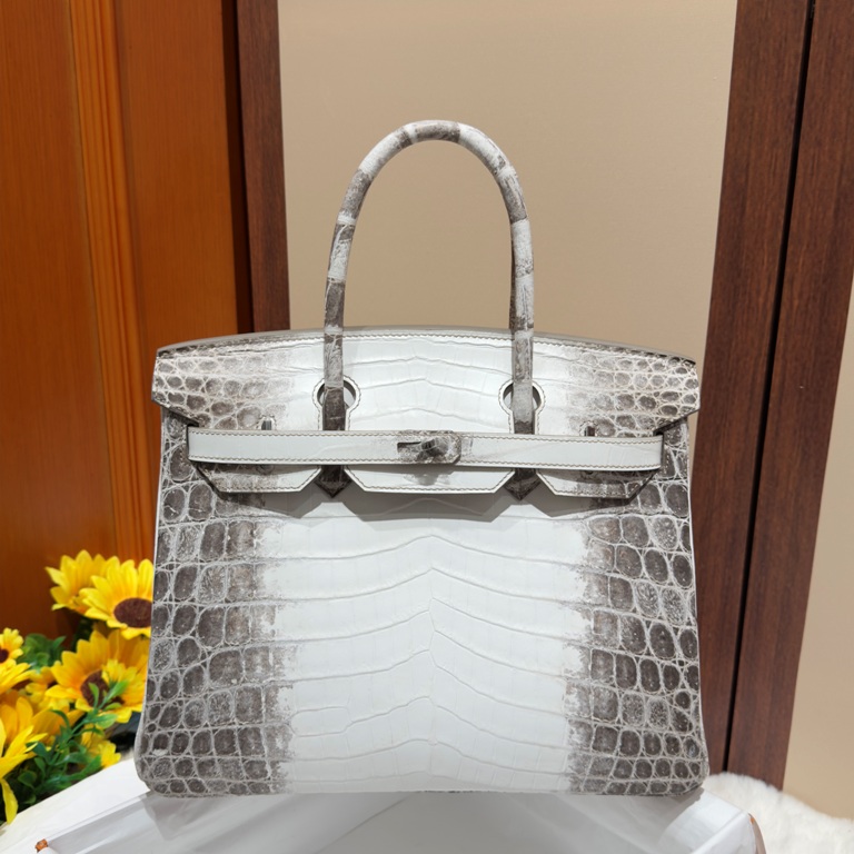 Birkin 30cm-Crocodile Leather Himalaya 01-006