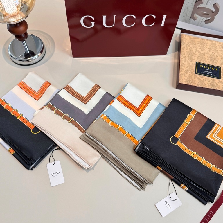 Gucci Single-Sided Silk Scarf-013