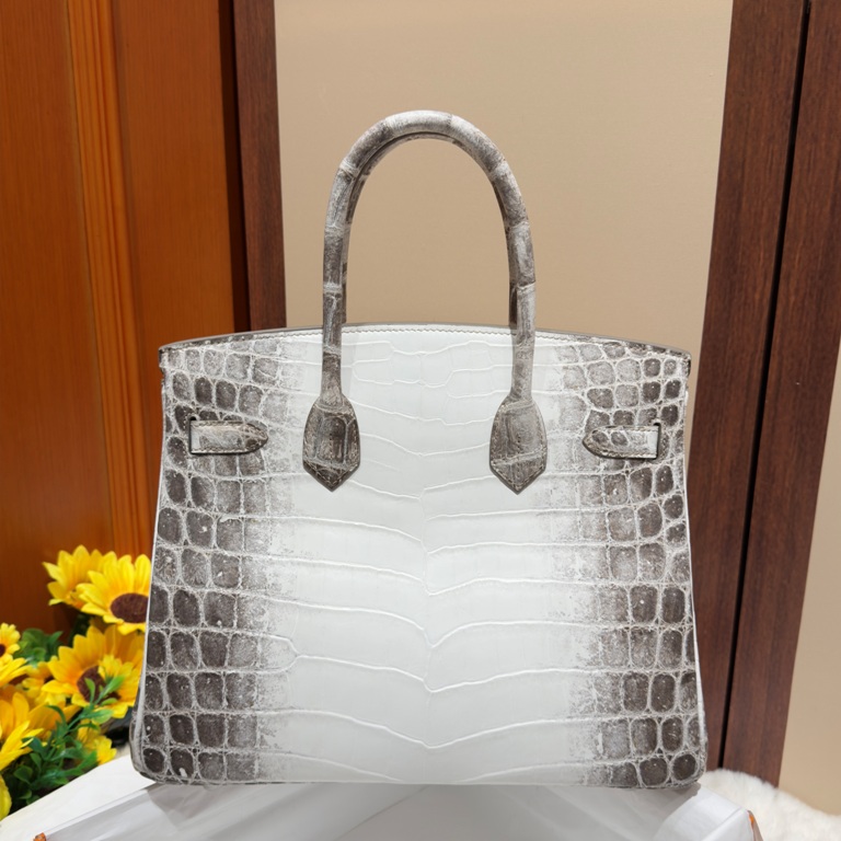 Birkin 30cm-Crocodile Leather Himalaya 01-005