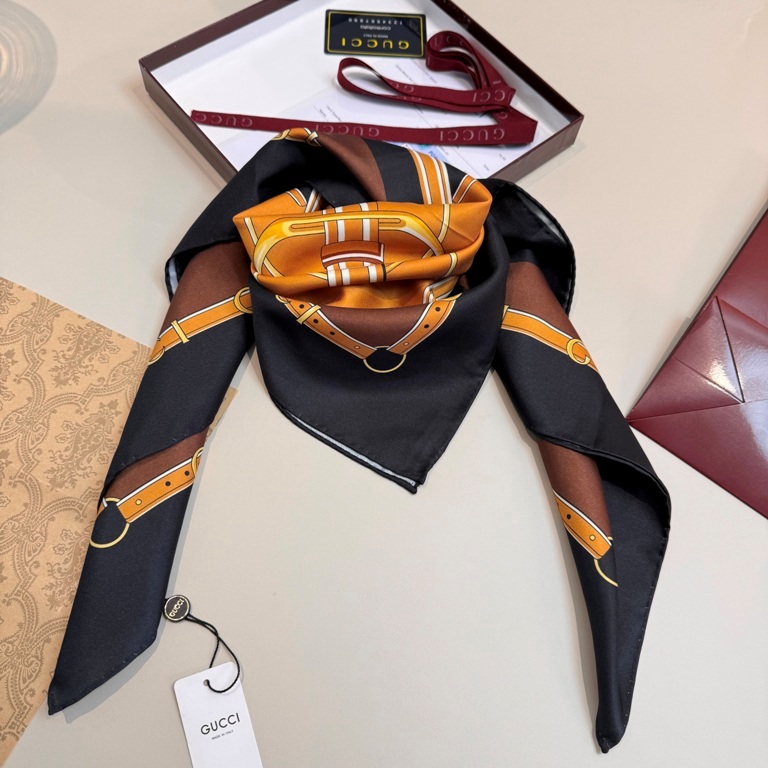 Gucci Single-Sided Silk Scarf-005