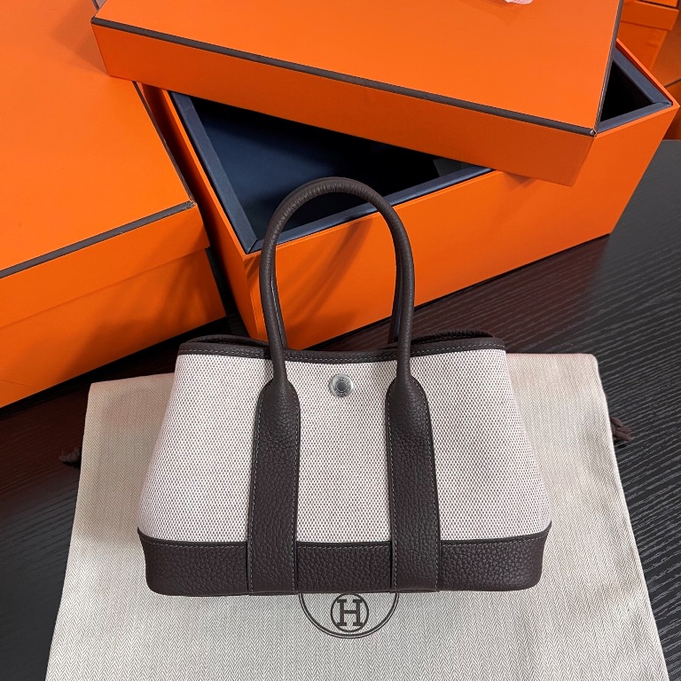 Garden Party Mini 23cm In Canvas and Leather(46 Ebene)-005
