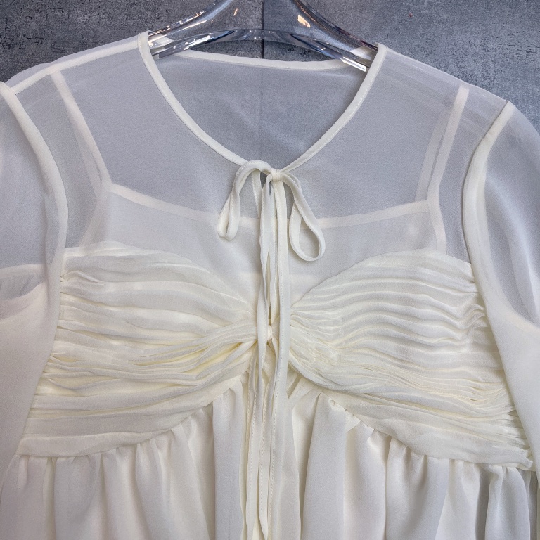 Chloé Top in Silk & Polyester-B