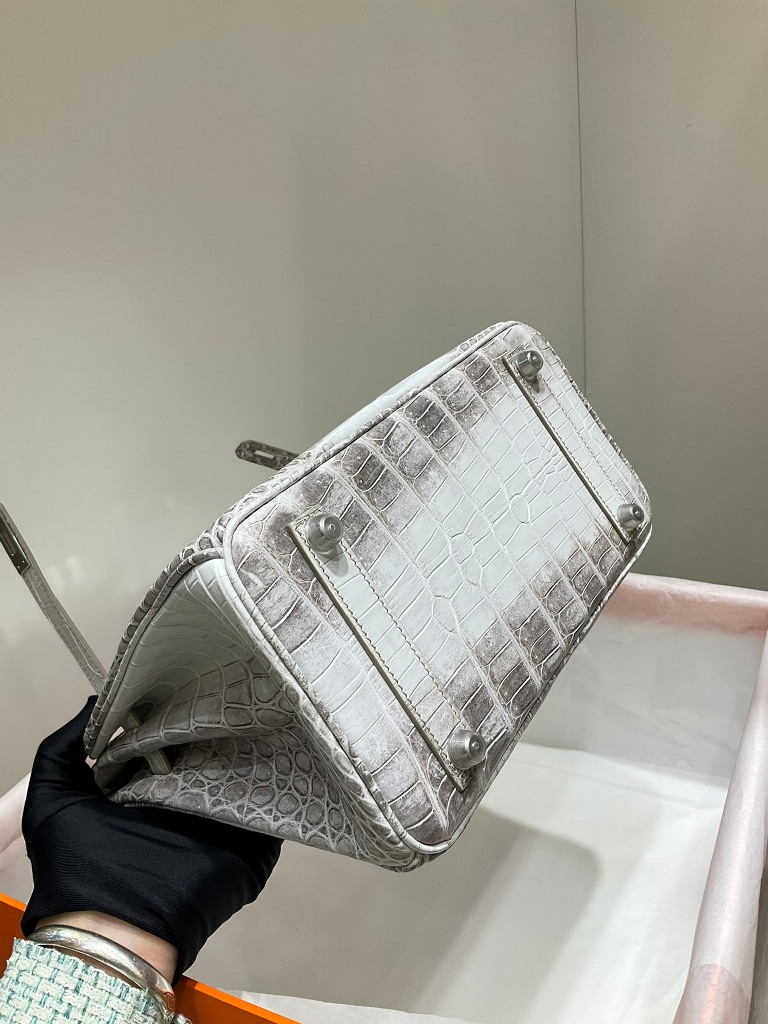 Birkin 25cm-Crocodile Leather Himalaya 01-003