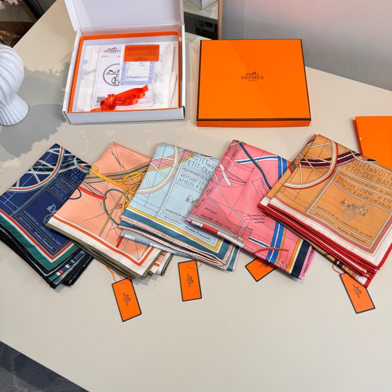 Hermes Single-Sided Silk Scarf-022