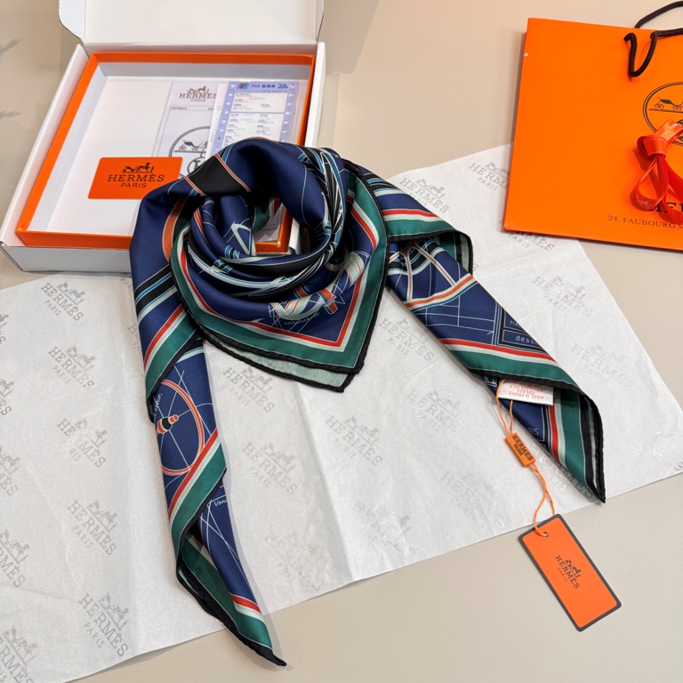 Hermes Single-Sided Silk Scarf-020