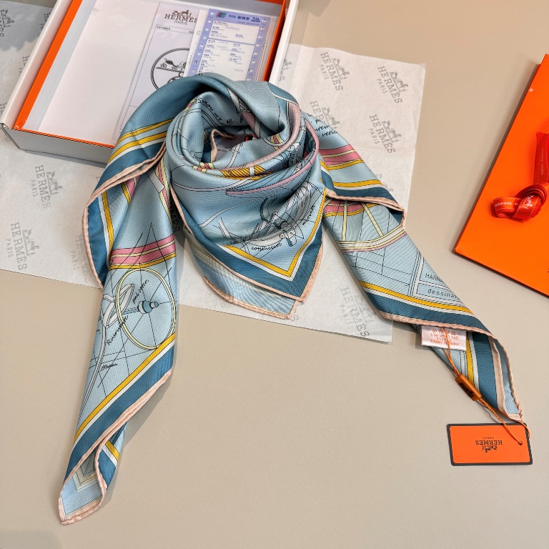 Hermes Single-Sided Silk Scarf-012