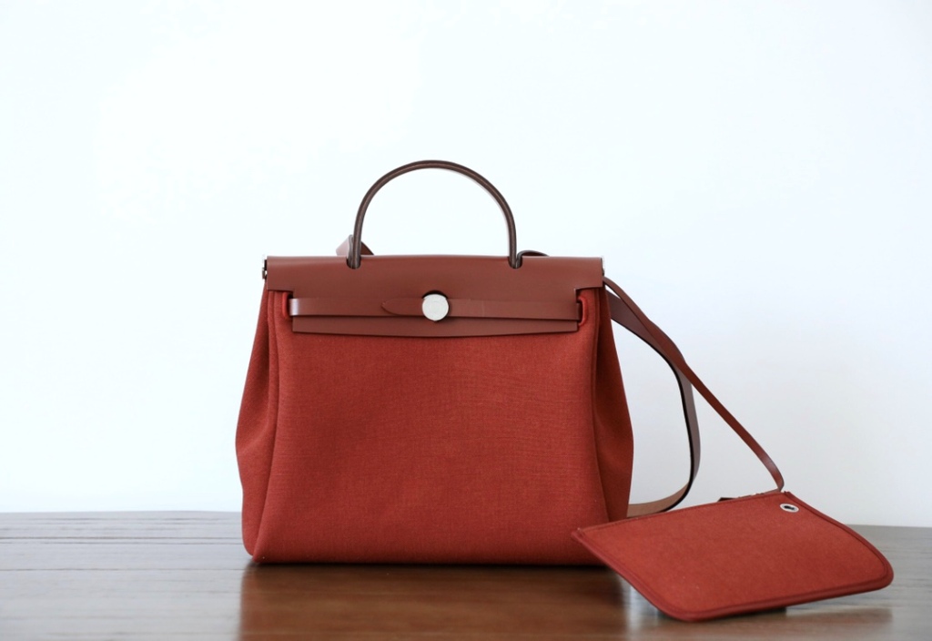 Herbag Zip 31 in Canvas and Vache Hunter (burgundy red/Mahogany)-017