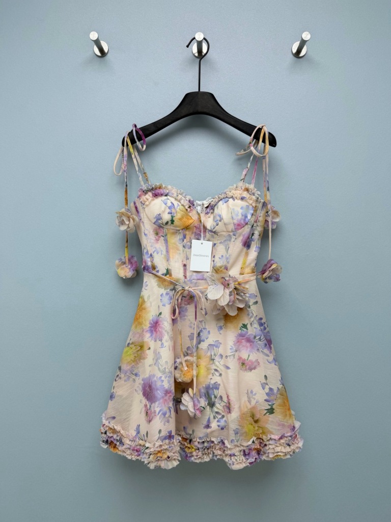 Luna Ruffle Mini Dress-B1