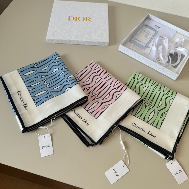 Dior Single-Sided Silk Scarf-088