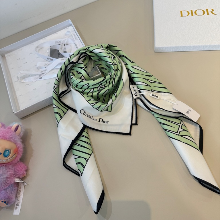 Dior Single-Sided Silk Scarf-086