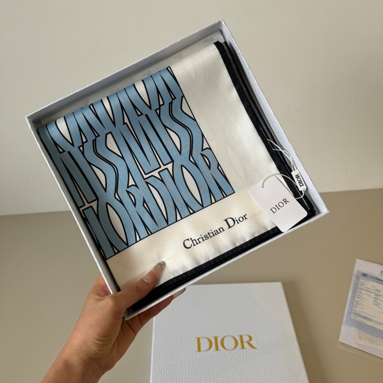 Dior Single-Sided Silk Scarf-084