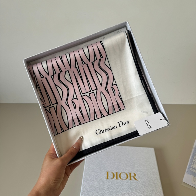 Dior Single-Sided Silk Scarf-081