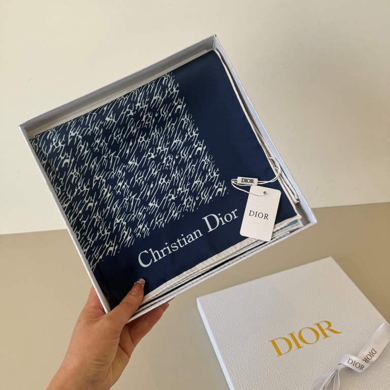 Dior Single-Sided Silk Scarf-077