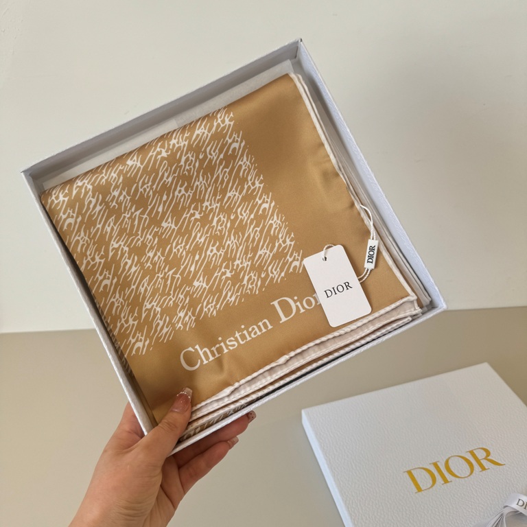 Dior Single-Sided Silk Scarf-074