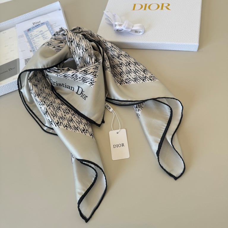 Dior Single-Sided Silk Scarf-070