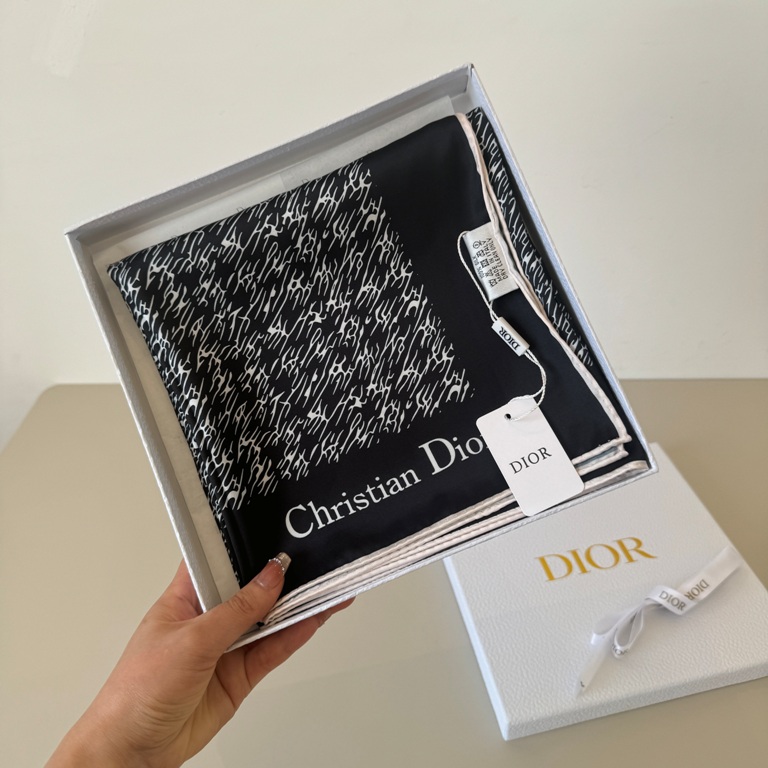 Dior Single-Sided Silk Scarf-065