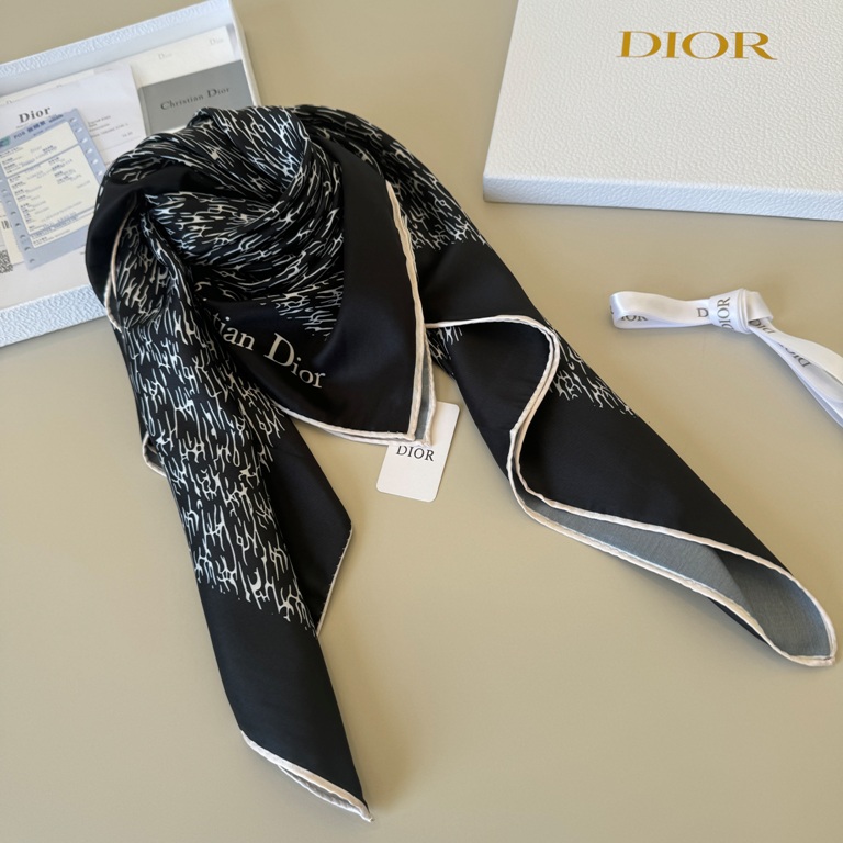 Dior Single-Sided Silk Scarf-064