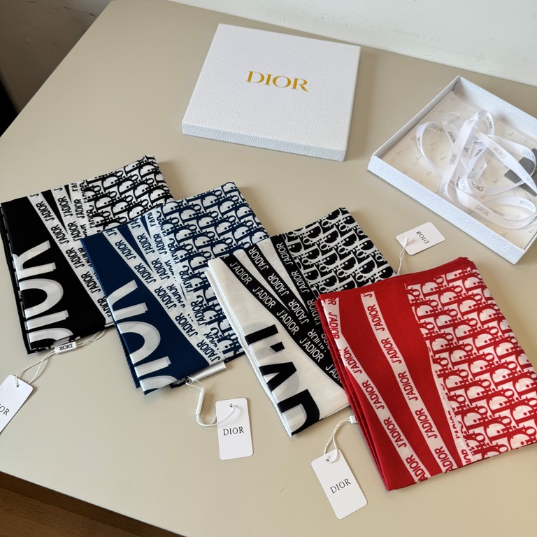 Dior Single-Sided Silk Scarf-062