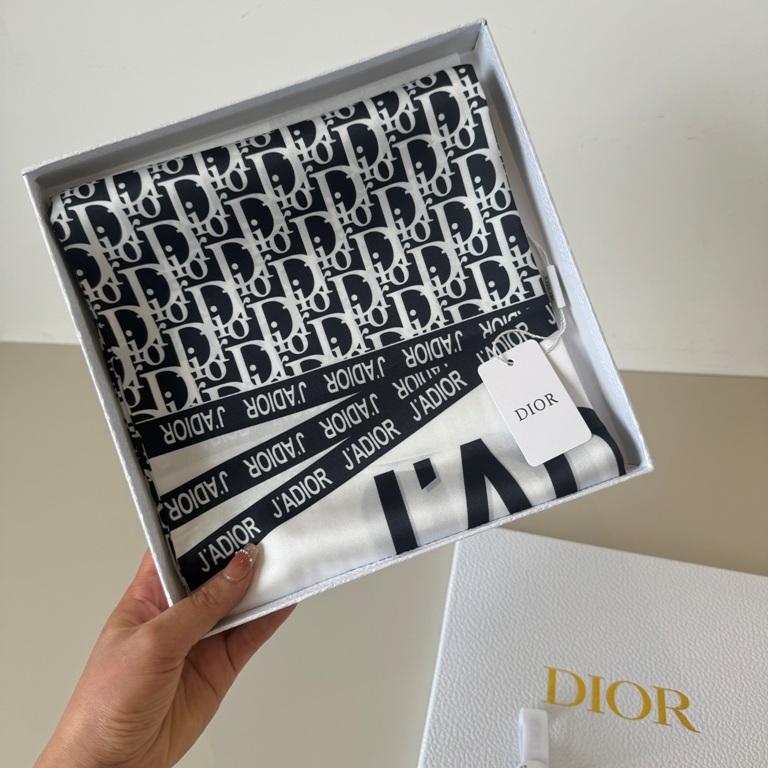 Dior Single-Sided Silk Scarf-058