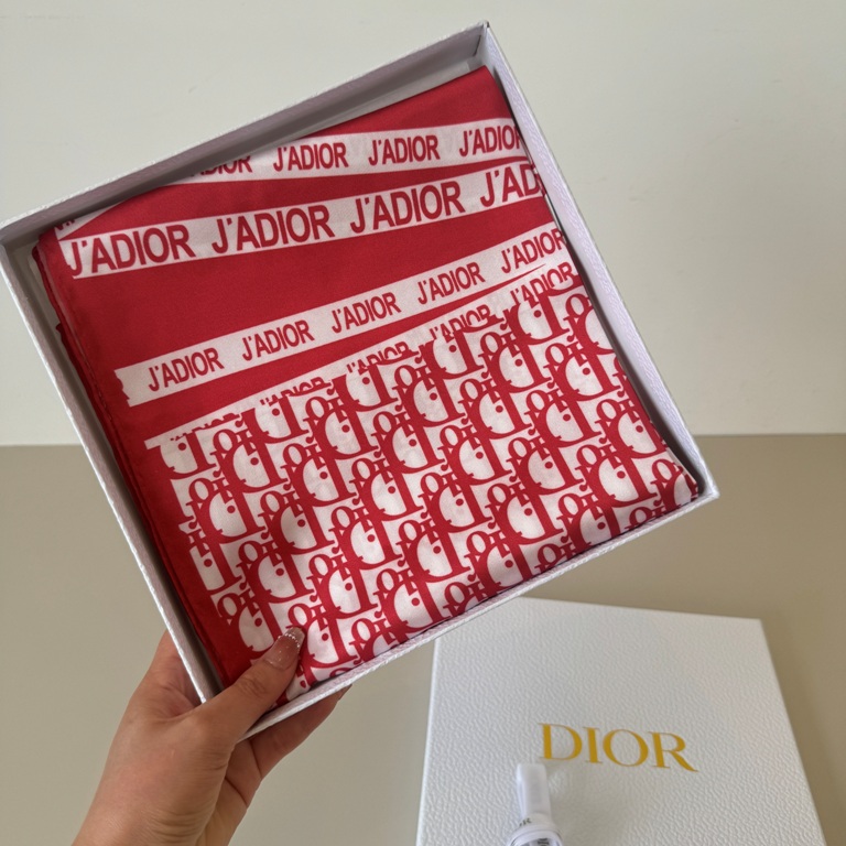 Dior Single-Sided Silk Scarf-055