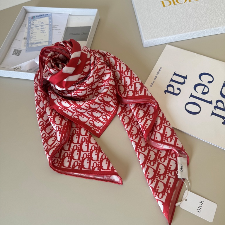 Dior Single-Sided Silk Scarf-054
