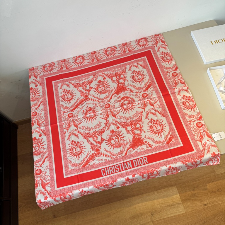 Dior Single-Sided Silk Scarf-045