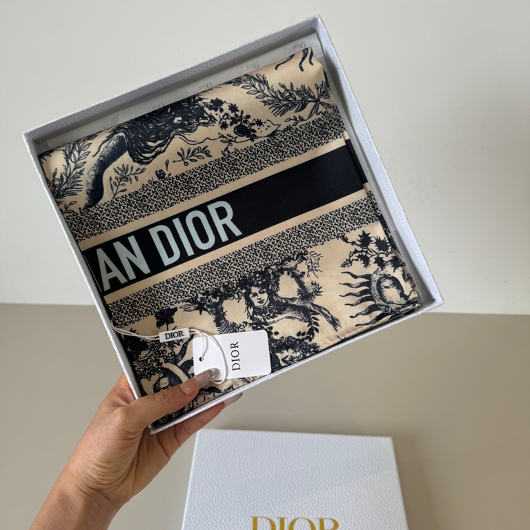 Dior Single-Sided Silk Scarf-046