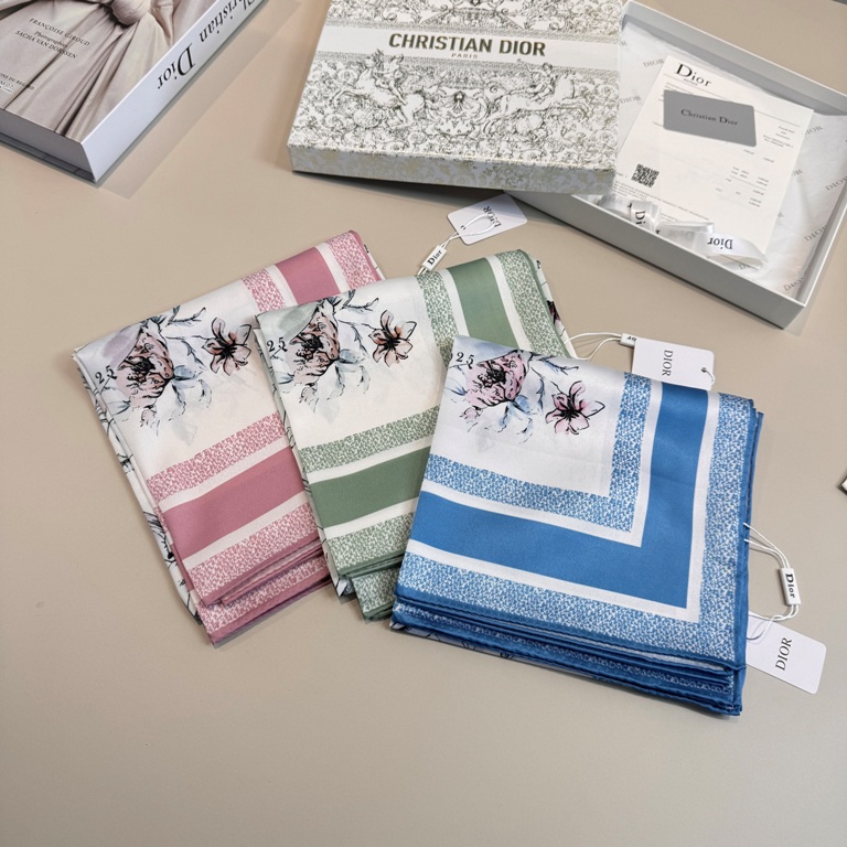 Dior Single-Sided Silk Scarf-042