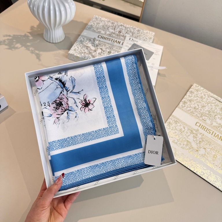 Dior Single-Sided Silk Scarf-039