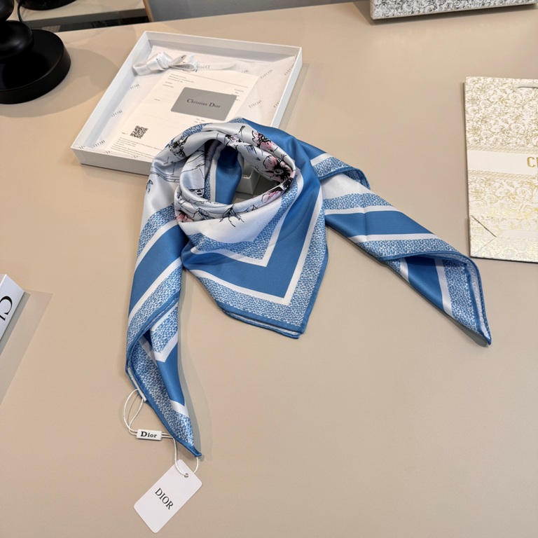 Dior Single-Sided Silk Scarf-038