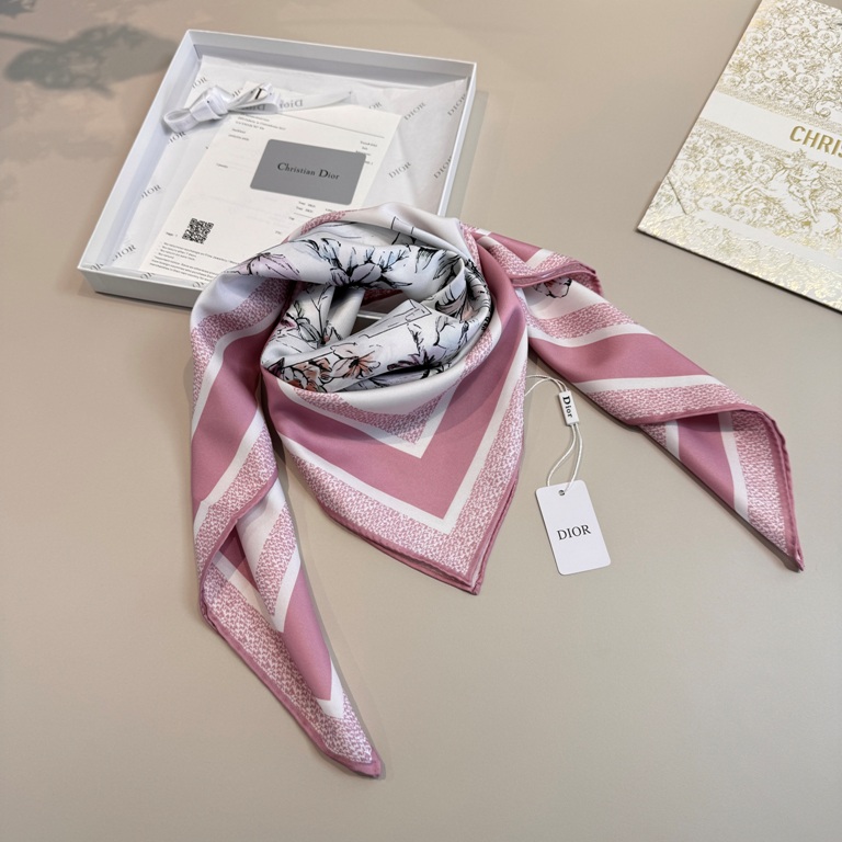Dior Single-Sided Silk Scarf-035