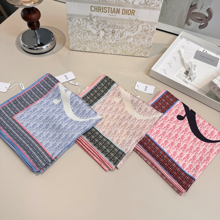 Dior Single-Sided Silk Scarf-033