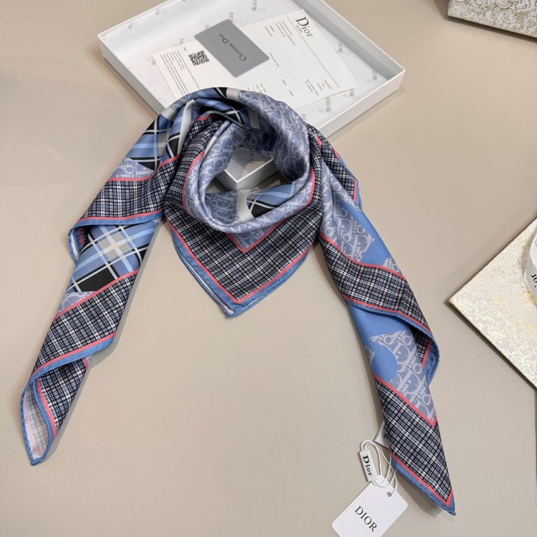 Dior Single-Sided Silk Scarf-030