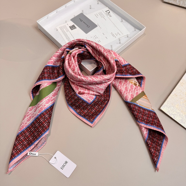 Dior Single-Sided Silk Scarf-028