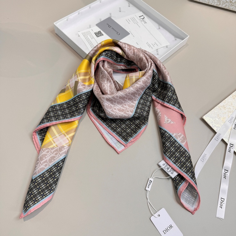 Dior Single-Sided Silk Scarf-025