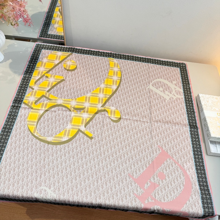 Dior Single-Sided Silk Scarf-024