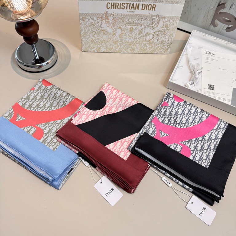 Dior Single-Sided Silk Scarf-023