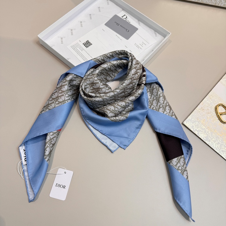 Dior Single-Sided Silk Scarf-021