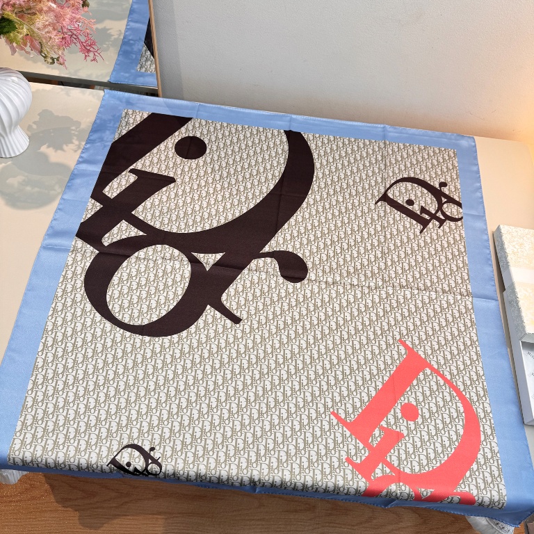 Dior Single-Sided Silk Scarf-020