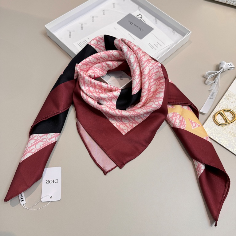 Dior Single-Sided Silk Scarf-018