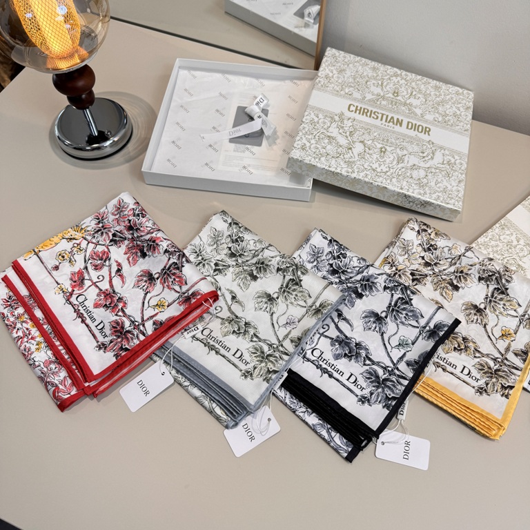 Dior Single-Sided Silk Scarf-013