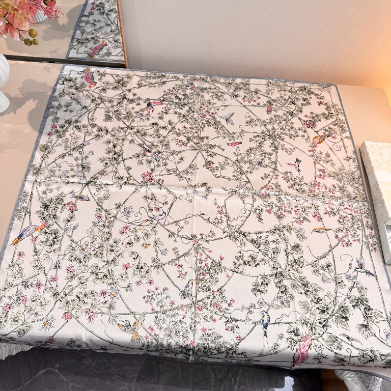 Dior Single-Sided Silk Scarf-007