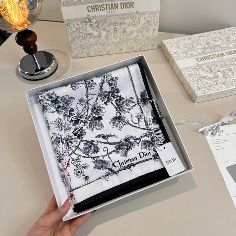 Dior Single-Sided Silk Scarf-003